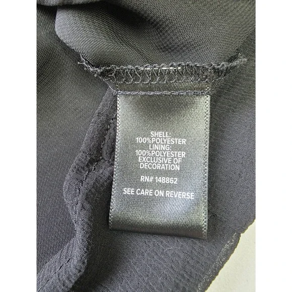 Torrid Black Lace Trim Off Shoulder Chiffon Blouse Plus Size 1 Boho Top - Picture 4 of 9